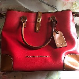 Red Leather Dooney & Bourke Handbag